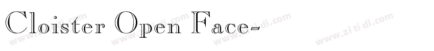 Cloister Open Face字体转换